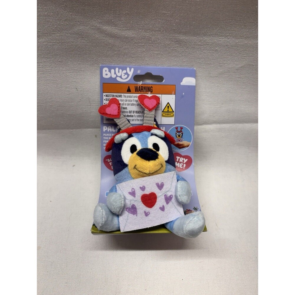 Bluey Valentine Palm Music Plush 4” Dan Dee Plays Theme Song New 2026